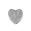 14K White Gold Love Heart CZ Cubic Zirconia Charm Pendant
