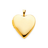 14K Yellow Gold Heart Locket Pendant (0.8