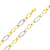 Light Fashion Link 14K Yellow and White Gold Bracelet