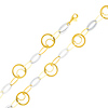 Light Fashion Link 14K Yellow and White Gold Bracelet