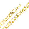 14K Yellow Gold Fashion Link Bracelet with Lobster Claw Clasp
