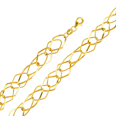 Light Fashion Link 14K Yellow Gold Bracelet