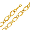 14K Yellow Gold Fashion Link Bracelet with Lobster Claw Clasp