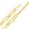 14K Yellow Gold Fashion Link Bracelet with Lobster Claw Clasp