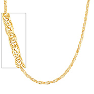 Women's 5mm Flexible Round Wired 14K Yellow Gold Necklace