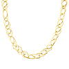 10mm Women's Light Fashion Link 14K Yellow Gold Necklace