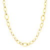 14K Yellow Gold Airy Fashion Link Necklace with Lobster Claw Clasp