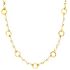 14K Yellow Gold Airy Fashion Link Necklace with Lobster Claw Clasp