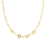 14K Yellow Gold Airy Fashion Link Necklace with Lobster Claw Clasp