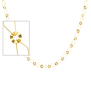 8mm Fancy 14K Yellow Gold Link Necklace with Lobster Clasp
