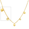 Fancy Dangling Heart 14K Yellow Gold Women�s Link Chain Necklace