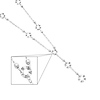 5mm 14K White Gold Fancy Circle Link Chain Y-Necklace for Women