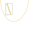 14K Yellow Gold Fancy Designer 1+1 Beads Necklace with Spring-ring Clasp