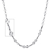 4mm Women's Designer Diamond-Cut Round 14K White Gold Link Necklace