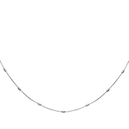 Designer Bead Women�s Link 14K White Gold Necklace