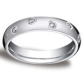4mm 14K White Gold Eternity Comfort Fit Ring (0.24ctw) (size 7)