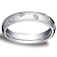 4mm 14K White Gold Eternity Comfort Fit Ring (0.24ctw) (size 9)