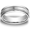 6mm Platinum Milgrain Satin Comfort Fit (Size 8.5)