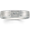 4mm Diamond Comfort Satin Platinum Band (Size 7.5)