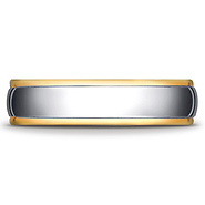 6mm 18k/Platinum Two Tone Edge Comfort Fit Benchmark Band (Size 10)