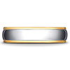 6mm 18k/Platinum Two Tone Edge Comfort Fit Benchmark Band (Size 11)