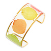 Multi Rose Petal Cuff Bangle Bracelet