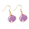 Lavender Rose Petal Earrings