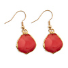 Red Rose Petal Earrings