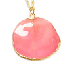 Pink Rose Petal Pendant Necklace