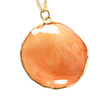 Orange Rose Petal Pendant Necklace