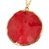 Red Rose Petal Pendant Necklace