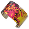 Tattooed Steel Love and Ink Design Bangle Cuff Bracelet