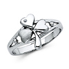 Clover CZ Women's Sterling Silver Ring
