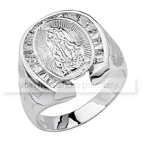 silver catholic wedding rings