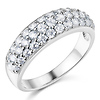 .925 Sterling Silver Round-cut CZ Cubic Zirconia Ladies Wedding Band Ring 