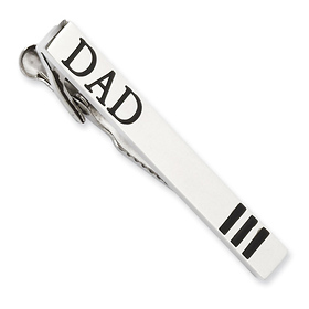 Contemporary Stainless Steel Dad Tie Bar