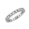 White Gold Prong Cubic Zirconia Eternity Band