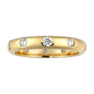Yellow Gold Sparkle Eternity Band
