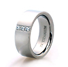 Three Stone Crystal Titanium Band