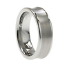 Satin and Polish Concave Tungsten Carbide Band