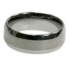 8mm Bevel Brushed Tungsten Carbide Wedding Ring