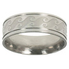 Wave Stainless Steel Polished and Satin Ring