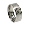 Stainless Steel Greek Key Laser Cut Ring
