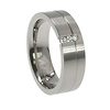 Cubic Zirconia Stainless Steel Ring
