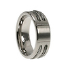 Two Row Titanium Rope Designer Band