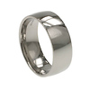 8mm Domed Polished Titanium Wedding Band