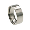 8mm Flat Polished Titanium Wedding Ring