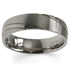 Laser Cut Striped Designer Titanium Ring