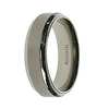 7mm Raised Matte and Polished Wedding Band