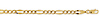 4.5mm 14K Gold Stamped Figaro Chain